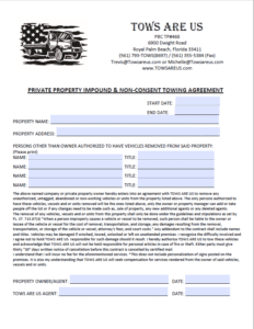 Private Property Impound Contract